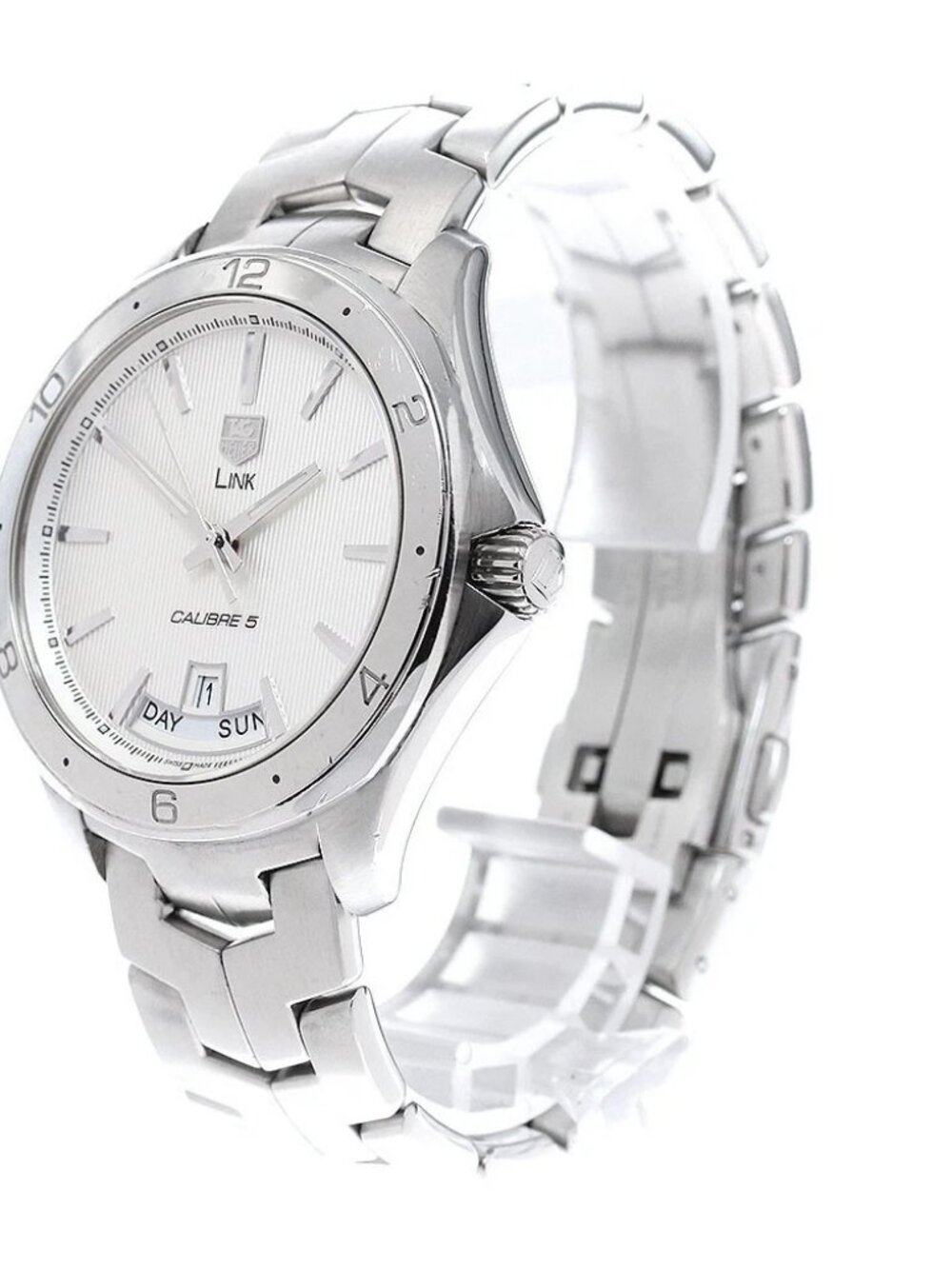 TAG HEUER Link WAT2011 Day date Silver Dial Automatic Men's Watch_965570
